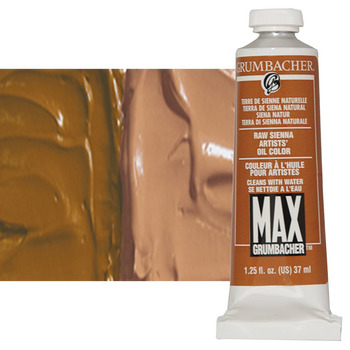 MAX Water-Mixable Oil Color 37 ml Tube - Raw Sienna