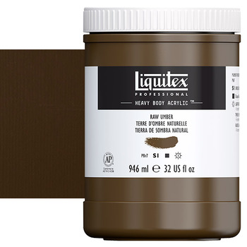 Liquitex Heavy Body Acrylic - Raw Umber, 32oz Jar