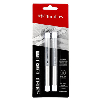 Tombow MONO Zero Rectangular Eraser Refill, 2-1/2mm (2-Pack)