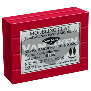 Plastalina Modeling Clay 1 lb. Bar - Red