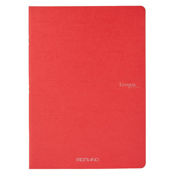 Fabriano EcoQua Notebook 8.3 x 11.7" Blank Staple-Bound Red
