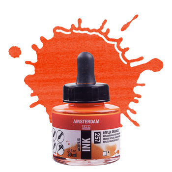 Amsterdam Acrylic Ink - Reflex Orange, 30ml