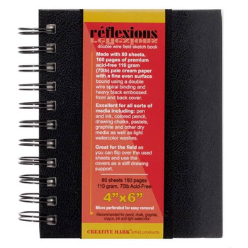 Reflexions Double Spiral Field Sketchbooks 4" x 6" 70 lb (80 Sheets)