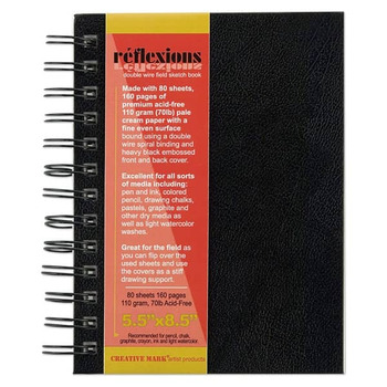 Reflexions Double Spiral Field Sketchbooks 5-1/2" x 8 -1/2" 70 lb (80 Sheets)