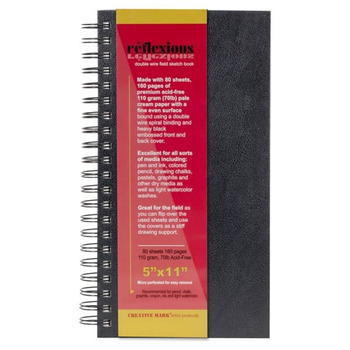 Reflexions Double Spiral Field Sketchbooks 5" x 11" 70 lb (80 Sheets)