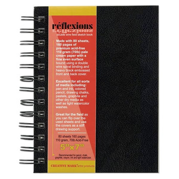 Reflexions Double Spiral Field Sketchbooks 5" x 7" 70 lb (80 Sheets)