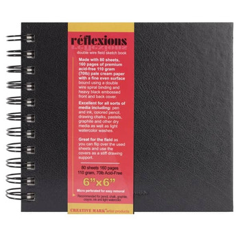 Reflexions Double Spiral Field Sketchbooks 6" x 6" 70 lb (80 Sheets)