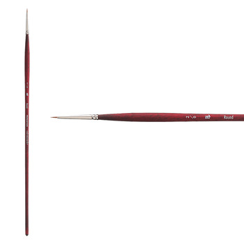 Princeton Velvetouch Synthetic Long Handle Series 3900 Brush, Round Size #2/0