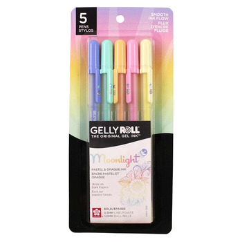 Sakura Gelly Roll Pen Moonlight - Bold Point Set of 5, Pastel Colors