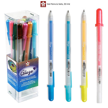 Sakura Glaze 3-D Gel Pens & Sets
