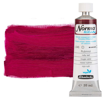 Norma Blue Water-Mixable Oil Color - Ruby Red, 35ml Tube