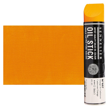 Sennelier Giant Solid Oil Stick - Cadmium Orange, 96ml