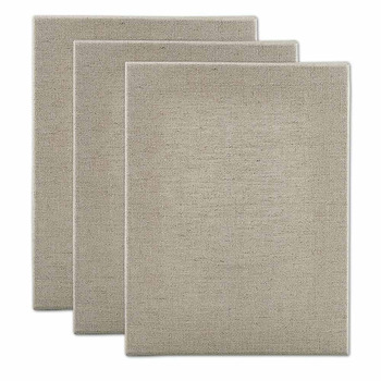 Senso Clear Primed Linen Stretched Canvas, 6"x12" - 1-1/2" Deep (Box of 3)