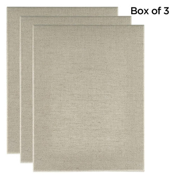 Senso Clear Primed Linen 11"x14", Stretched Canvas - 1-1/2" Deep (Box of 3)