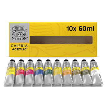Winsor & Newton Galeria Flow Acrylic - Set of 10, 60ml Colors