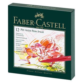 Faber-Castell Pitt Artist Brush Pen Set of 12 - Assorted Colors