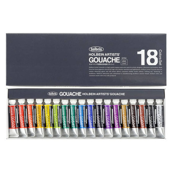 Holbein Designer Gouache 5ml Set of 18 Assorted Colors