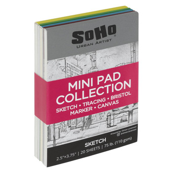 SoHo Paper Mini Pad Collection Set of 5, 2.5 x 3.75in Pads