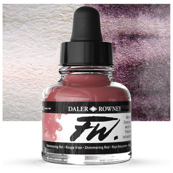 Daler-Rowney F.W. Acrylic Ink 1oz - Shimmering Red