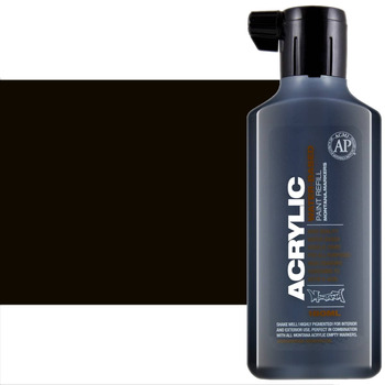 Montana ACRYLIC Water-Based Marker Refill - Shock Black, 180ml