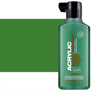 Montana ACRYLIC Water-Based Marker Refill - Shock Green Dark, 180ml