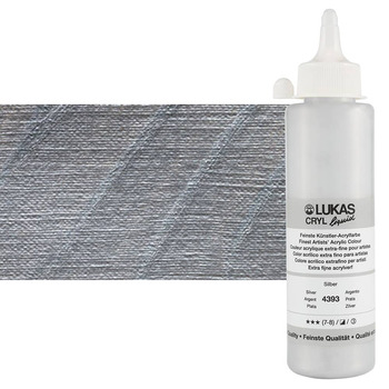 LUKAS Cryl Liquid Acrylic - Silver, 250ml Bottle