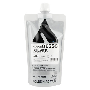Holbein Acrylic Colored Gesso 300ml Silver