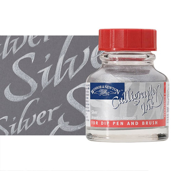 Winsor Newton Calligraphy Ink Silver, 30ml