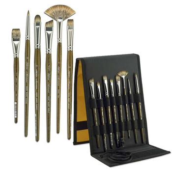 Silver Brush Monza® Synthetic Mongoose Short Handle Brushes & Sets