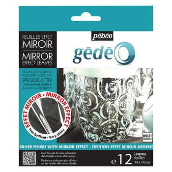 Pebeo Gedeo Mirror Effect Leaf - Silver (12-Sheets)