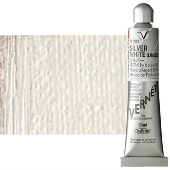 Holbein Vernet Oil Color 50 ml Tube - Silver White (with Linseed Oil)