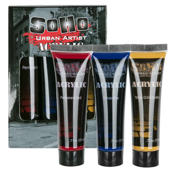 SoHo Urban Artists Heavy Body Acrylic Paint - 3 Pack Assorted, 21ml Tubes