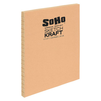 SoHo Open Bound Sketchbook 11" x 14", Kraft - 120 sheets
