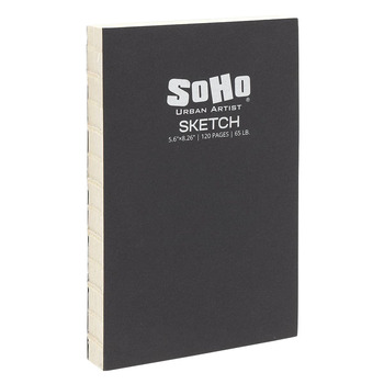 SoHo Open Bound Sketchbook 5.6 x 8.26 in (120 sheets) White