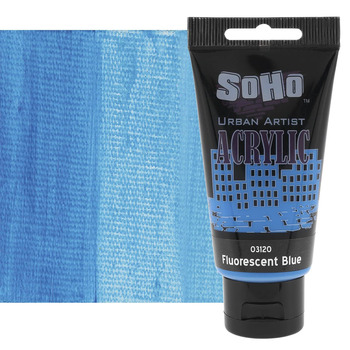 SoHo Urban Artists Heavy Body Acrylic - Fluorescent Blue, 75ml