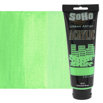 SoHo Urban Artists Heavy Body Acrylic - Fluorescent Green, 250ml