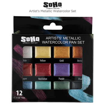 SoHo Artists' Metallic Watercolor Set