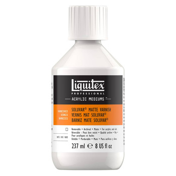 Liquitex Acrylic Soluvar Matte Varnish, 8oz Bottle