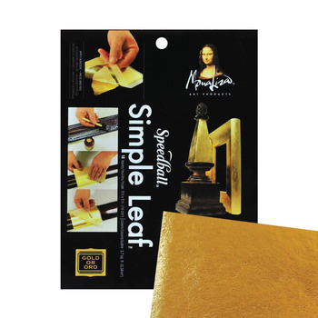 Speedball Mona Lisa Gold Leafing Simple Leaf 18 Pack 5.5x5.5" - Gold