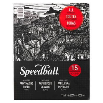 Speedball Printmaking Paper Pad 15 Sheets 11X14 In
