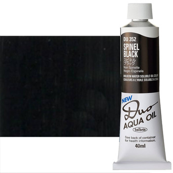 Holbein Duo Aqua Water-Soluble Oil Color 40 ml Tube - Spinel Black