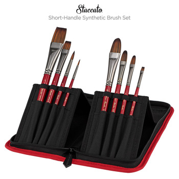 Staccato Short-Handle Synthetic Brush Set