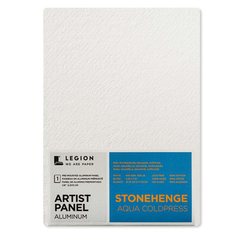 Stonehenge Aqua Aluminum Panel 300lb Cold Press - 5" x 7" White