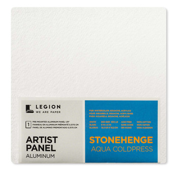 Stonehenge Aqua Aluminum Panel 300lb Cold Press - 6" x 6" White
