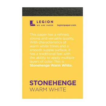 Stonehenge Mini 250 gsm Paper Pad 2.5x3.75 Warm White 15 Sheets