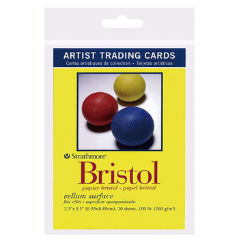 Strathmore Artist Trading Cards, Bristol Vellum 2-1/2" x 3-1/2" (20 Cards)