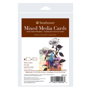 Strathmore Mixed Media Greeting Cards + Envelopes 3.5"x4.875" (Pack of 6)