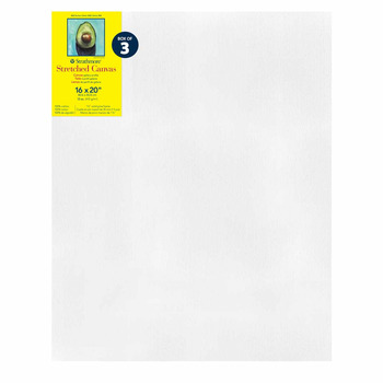 Strathmore 300 Series All Media Artist Stretched Cotton Canvas 16"x20", 1-3/8" Deep (Box of 3)