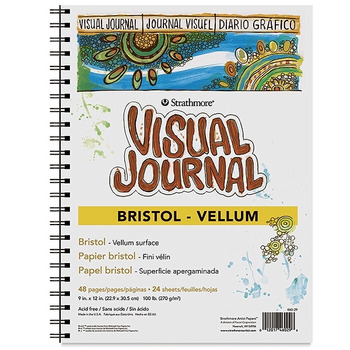Strathmore Bristol Vellum Visual Journal 100lb. 9x12" 48 Pages
