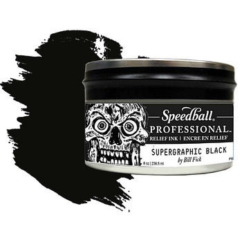 Speedball Professional Relief Ink - Supergraphic Black 8oz